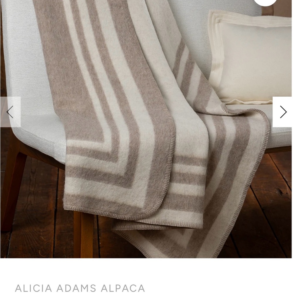 Alicia Adams Alpaca Tan and Cream Geometric Throw Blanket